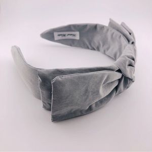 Ribbon Headband, New, Handmade - Light Grey